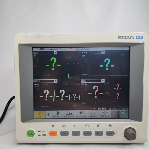 Edan iM60 Patient Monitor 10.4" Ex-Demo Unit Low Usage No Battery Power On Teste - Picture 16 of 16